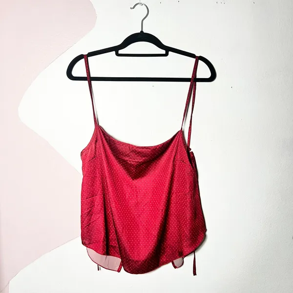 Intimately Free People Polka Dot Camisole Tank Top Large Trust In Me Boho - Image 2