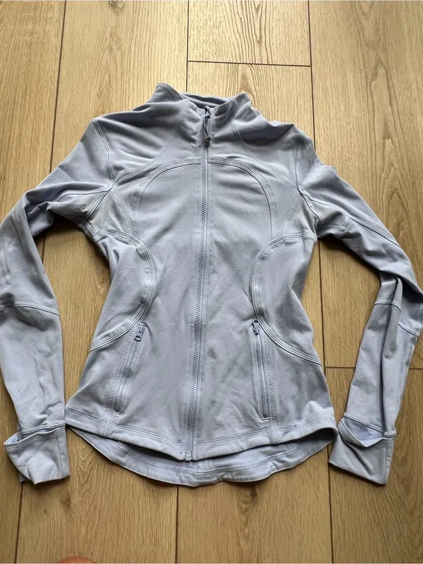 Lululemon Define Jacket Luon Chambray Light Blue Size 8 Zip Up Athletic Coat - Image 10