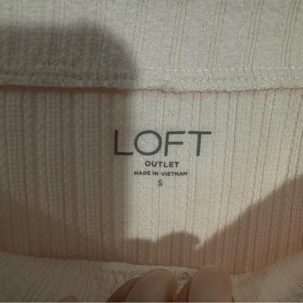 New Loft Oversized Square Neck Pink Top Long‎ Sleeve Small Spring Minimalist - Image 6