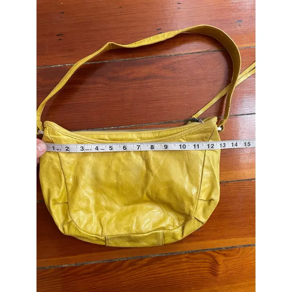 HOBO The Original Mustard Yellow Genuine Leather Slouchy Shoulder Bag - Image 8
