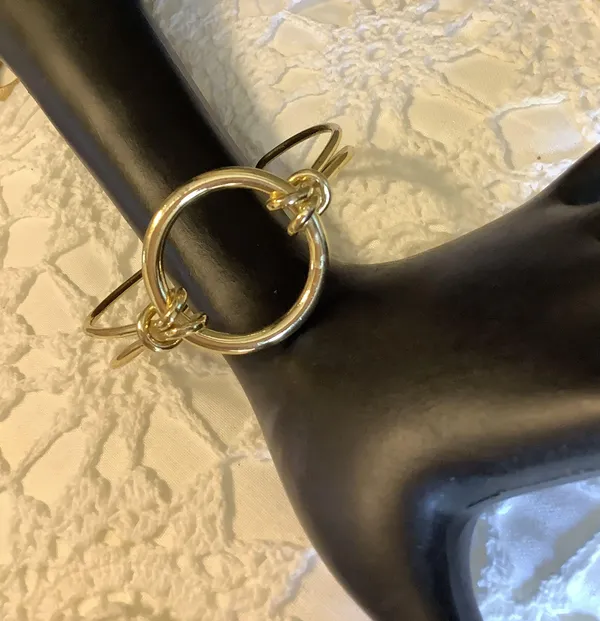 Trendy Gold Tone Bangle - Image 3