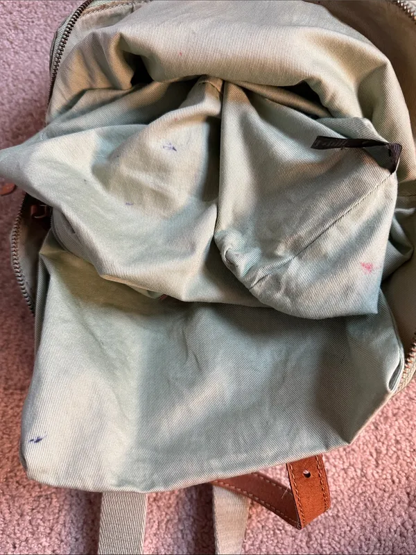 Fossil Leather Fold Over Tote Mint Green Crossbody Bag - Image 13