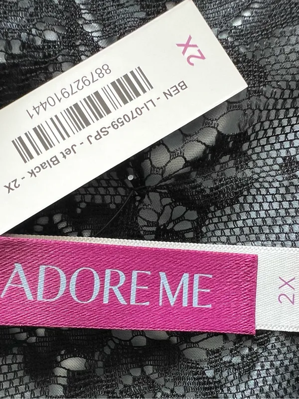 Adore Me Black Lace Back Camisole Size 2X - Image 5
