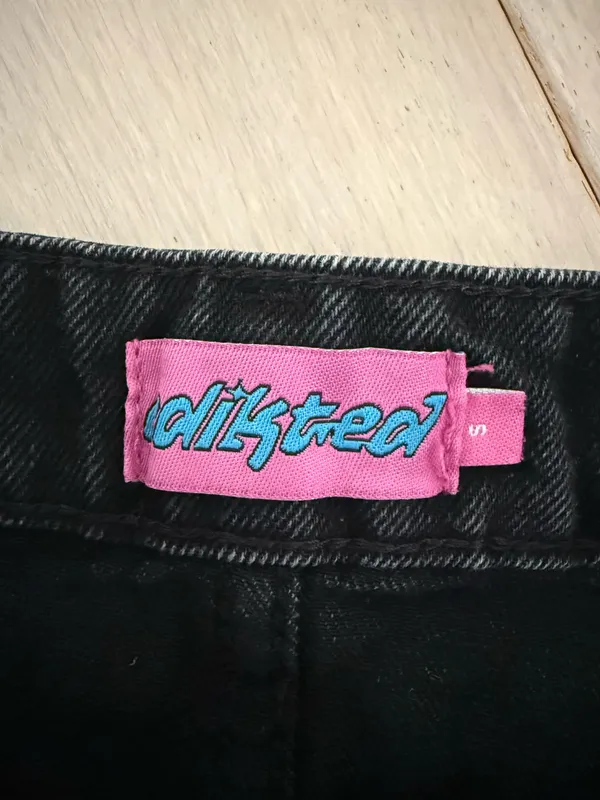 Edikted Skirt Mini Denim black  - Image 3