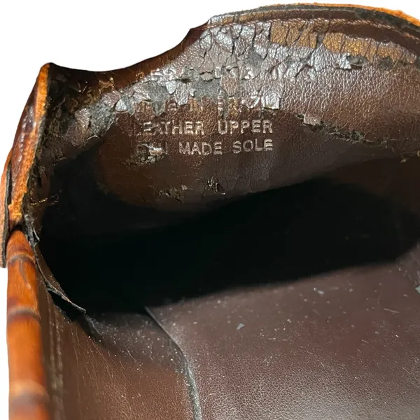 FRANCO SARTO Ladies' Brown Leather Crocodile Texture Loafer Shoe - Size 7.5 - Image 9