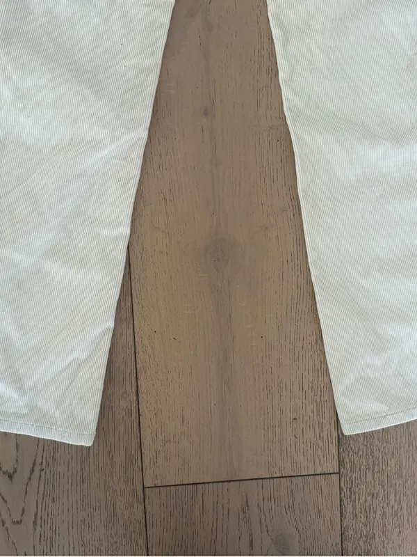 Brandy Melville Cream 100% Cotton Corduroy Flare Pants size Small - Image 11