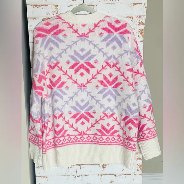 NWT Sincerely Jules Vibrant Pink and Lavender Sweater - Image 2