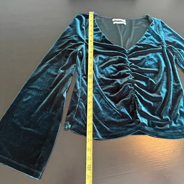 Urban outfitters Elegant Teal Velvet Women's‎ Top - Image 2