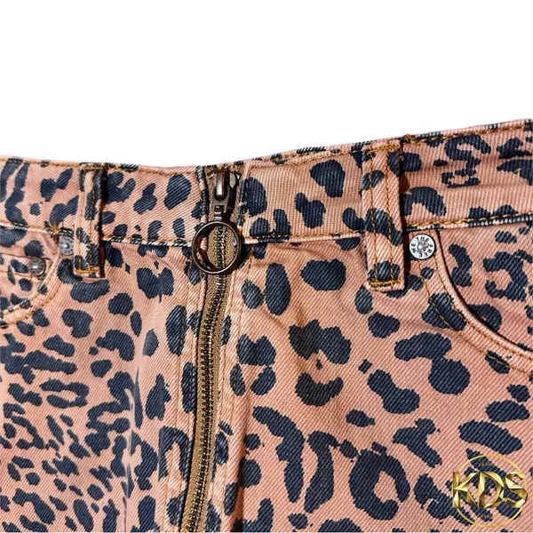 We The Free by Free People “Zip It Up” Leopard Print Mini Skirt – Size 26 - Image 4