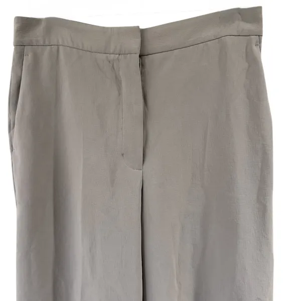 Aritzia Wilfred Alanya Wide Leg‎ High Rise Pant Womens 12 Gray Office - Image 4