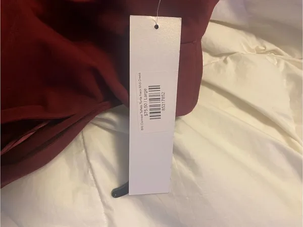 Sleeveless Burgundy Midi Dress with Satin Skirt - Image 4