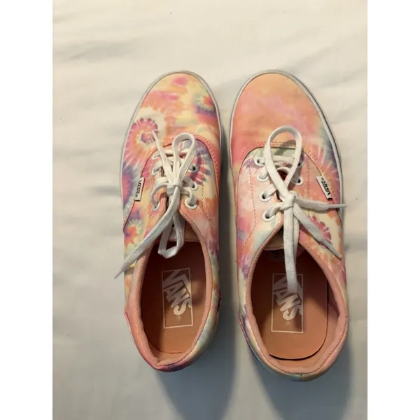 Vans‎ Era Tie Dye Pink Orange Purple Low Top Skate Shoes Womens 8.5 721356 - Image 2