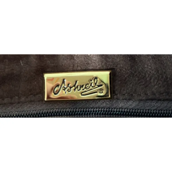 Ashneil Shimmer Brown Pebbled Leather Satchel Bag Silver Hardware Suede Lining‎ - Image 6