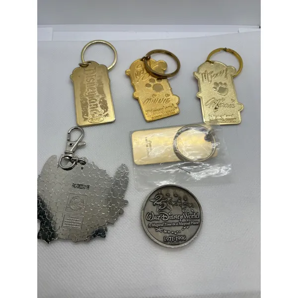 Disney Keychain Coin Lot Stitch Mickey‎ Minnie 60th 25th Anniversary Abuelita - Image 7