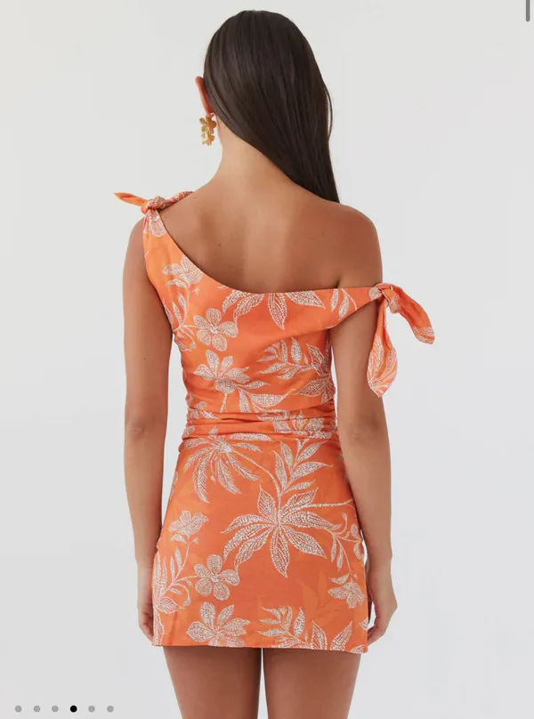 Peppermayo Amazonia Linen Mini Dress In Tropic Sunset - Image 7