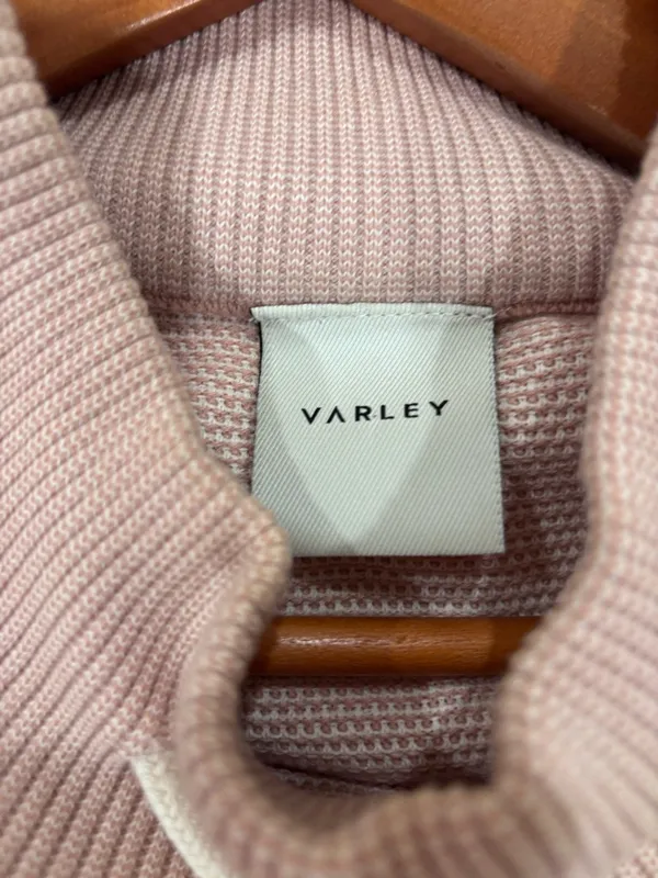 Varley Maceo Pique Mock Neck Pullover Sweatshirt in Blush Pink Size Small‎ - Image 8