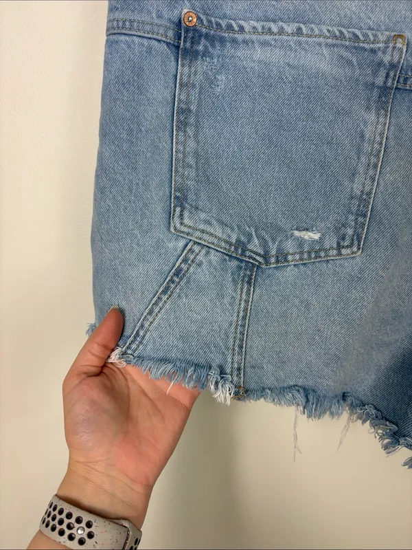 Free People We The Free Now Or Never Denim Shorts Women’s Size 33 Distressed - Image 6