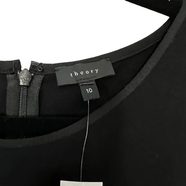 Theory Nikay Black Fit & Flare Mini Dress Size 10 NWT LBD - Image 5