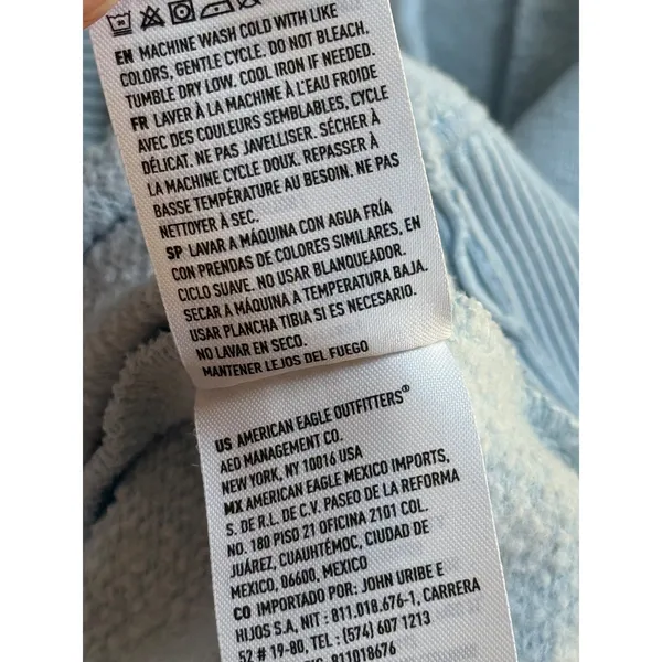 Aerie this feels seriously lived in blue oversized sweatshirt loungewear size xs - Image 10