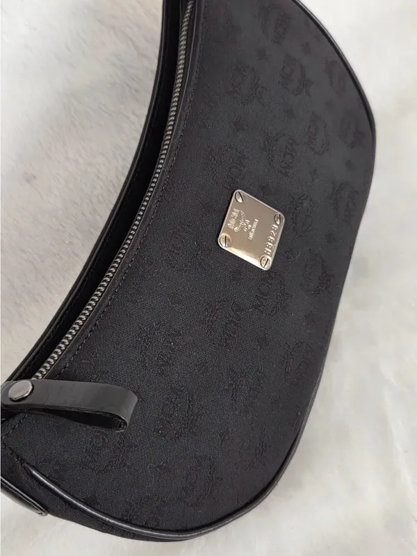 MCM Vintage Black Visetos Hobo Shoulder - Image 2