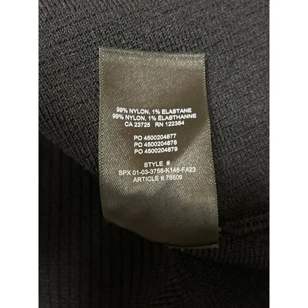 Aritzia Babaton Women's Black Sweetheart Ribbed Knit Pullover Sweater Top Size L - Image 5