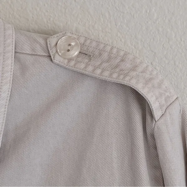 YFB Young Fabulous & Broke Beige Flap pocket Crop jacket, tencell blend, L NWOT - Image 5