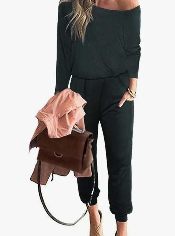 Pretty Garden black cotton long sleeve Jumpsuit size small New With Tags - Image 5