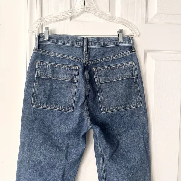 AGOLDE Cooper Cargo Denim Jeans A9120 Revolution Dark Wash 26 - Image 10