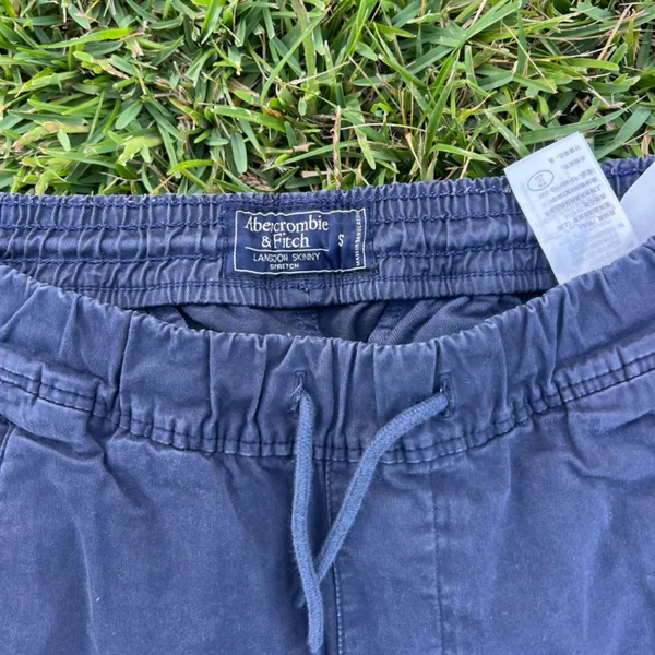 Abercrombie & Fitch Dark Blue Joggers - Image 3