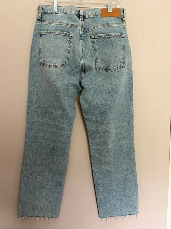 7 For All Mankind Logan Stovepipe Jeans W/ Fringe 31 - Image 3