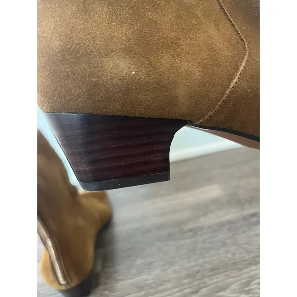 The Lexie Ankle Boot in Warm Chestnut Suede Size 9 - Image 5