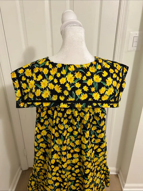 Anthropologie Maeve Flroal Collared Poplin Swing Mini Dress New Size Small - Image 9