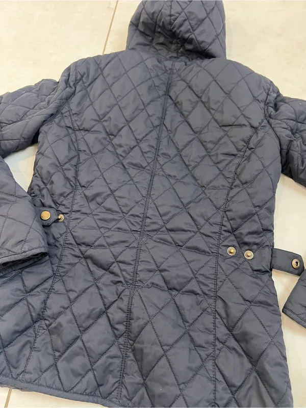 Barbour Navy Blue Millfire Quilted Jacket Size 4 US - Image 5