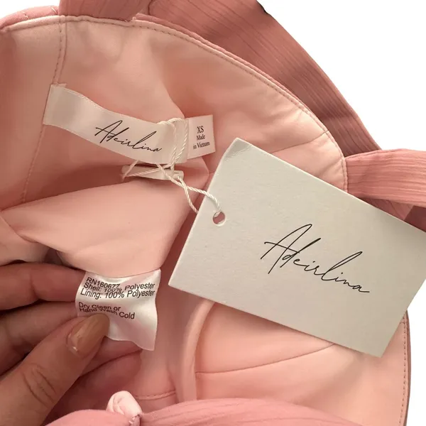 ADEIRLINA Showtime‎ II Corset Style Midi Dress Pink NWT XS - Image 7