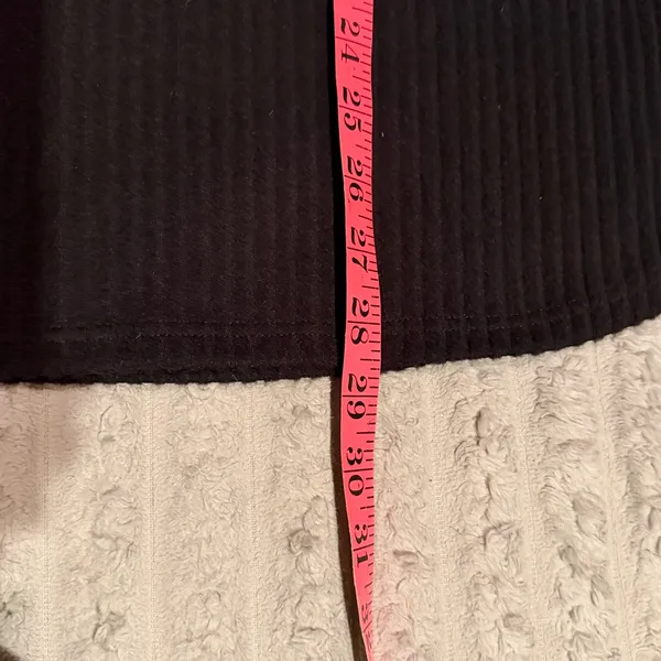 PinkBlush Hailey & Co Womens 1XL Black Ribbed Henley Maternity Top Long Sleeve - Image 5