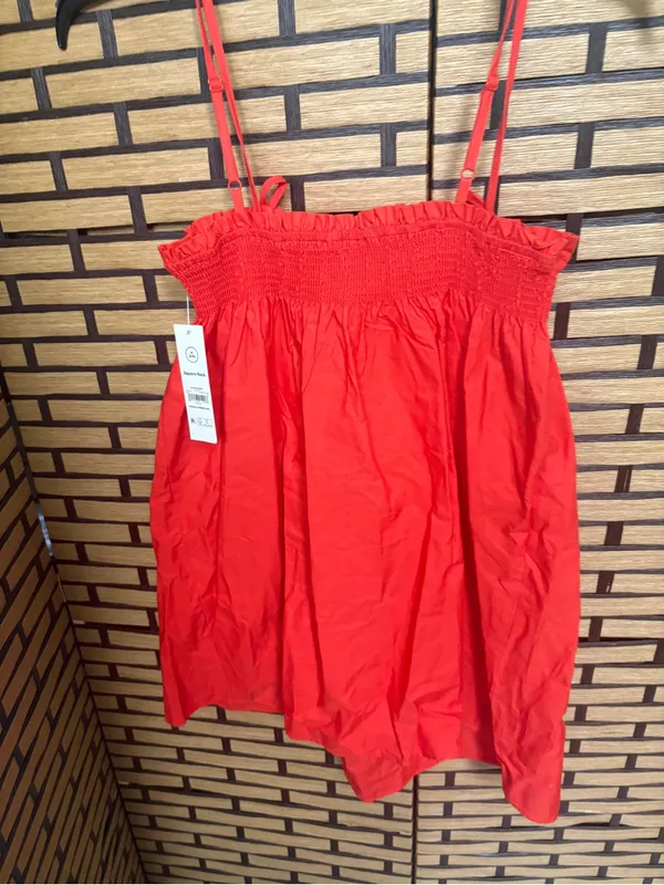 No boundaries red poplin cotton dress size medium - Image 3