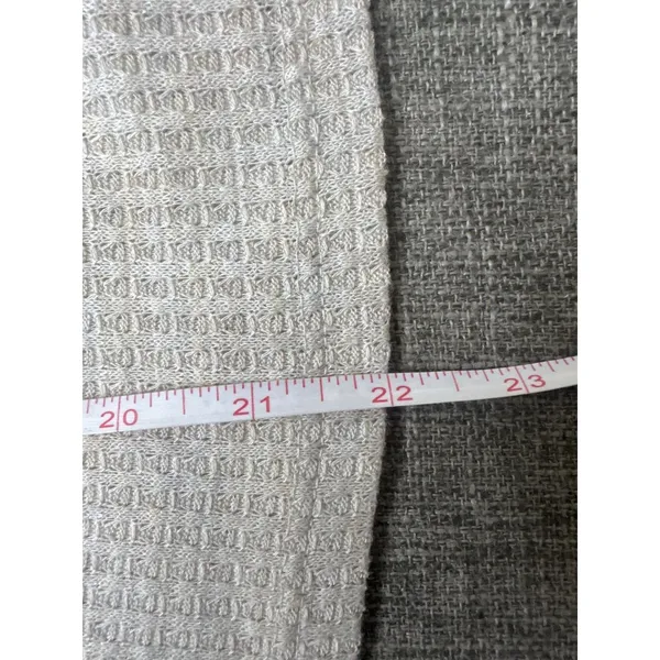 Lovely Melody Womens Beige Waffle Knit Peplum Button Top Size M Oversized - Image 7