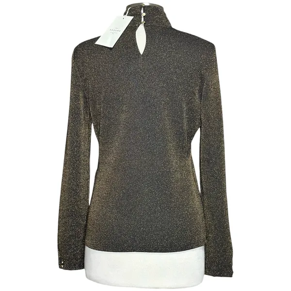 SÉZANE Omaya Long Sleeve Knit Top, Gold, Large - Image 5
