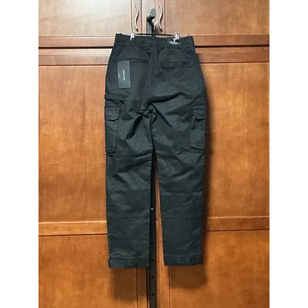 American Bazi Womens S Black Cargo Jogger Pants Adjustable Cuff NWT - Image 3