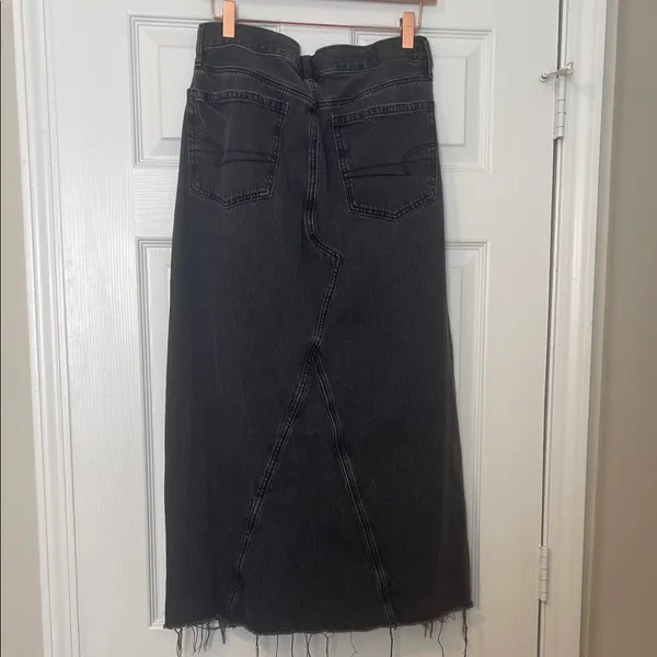 American Eagle Outfitters Black Denim Maxi Skirt - Image 2
