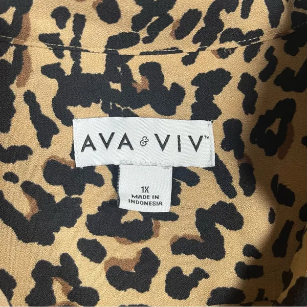 Ava & Viv Leopard print dress SZ 1X - Image 7