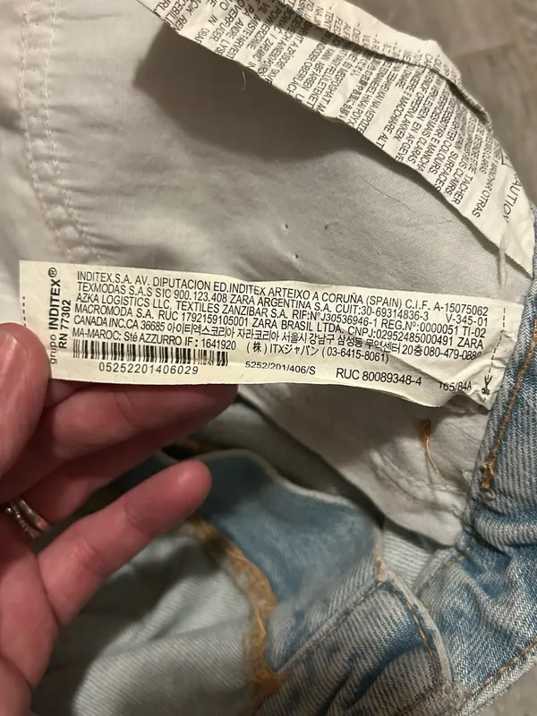 ZARA Light Wash Denim crop top - size small - Image 6