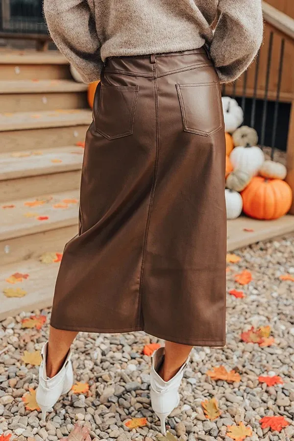 Impressions Black Leather Skirt - Image 2