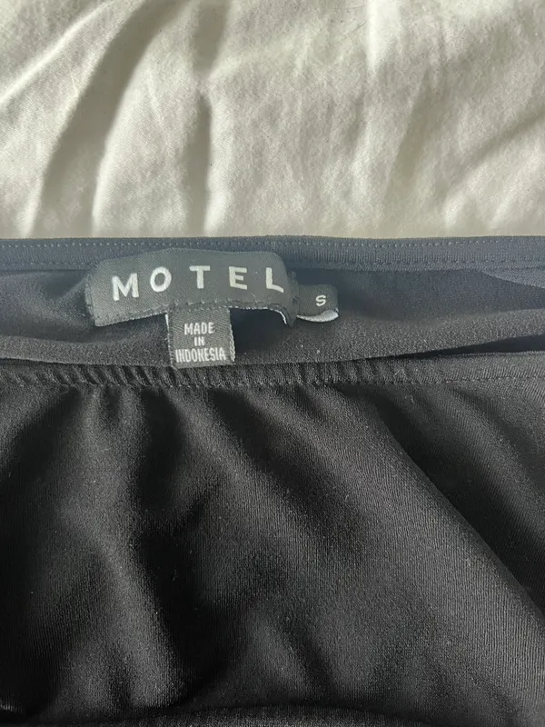 Motel Rocks Black Long Sleeve Top With Cut Out - Image 2