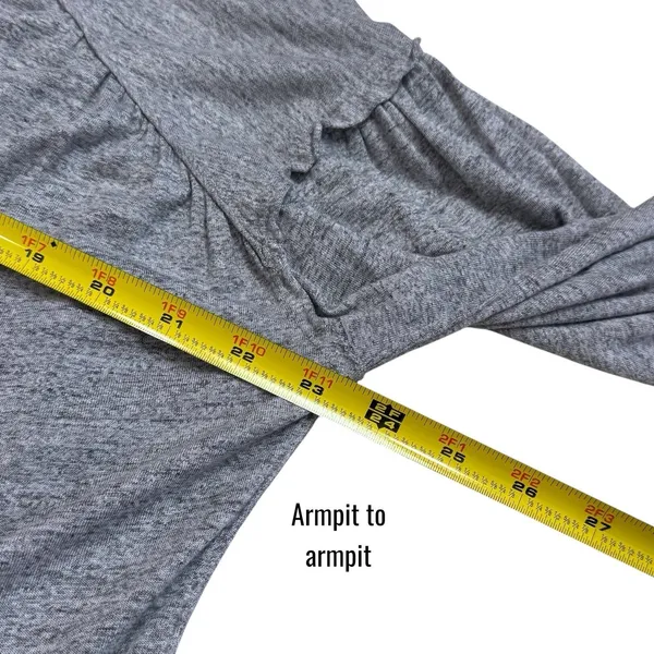We The Free Just A Henley Top Linen Blend Gray Coastal Bohemian Flowy Comfort S - Image 10