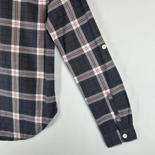 Harley-Davidson Womens Plaid Roll-Tab Button‎ Down Shirt Grey Small NEW - Image 14