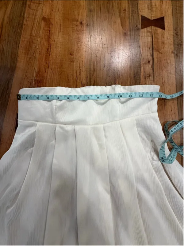 MISSGUIDED White Strapless Babydoll Mini Dress Pleated Empire Waist Festival XS - Image 9
