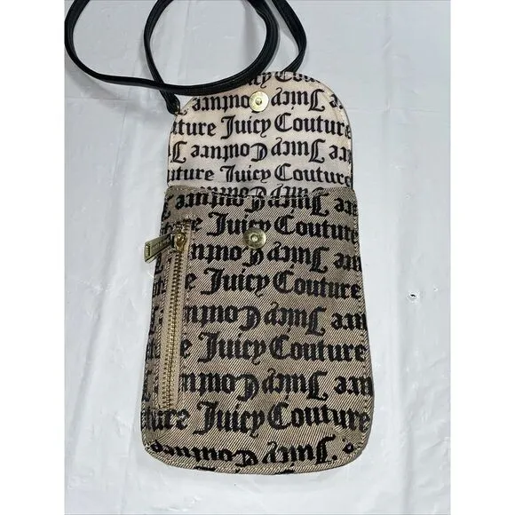 Juicy Couture Goth Stat Black Cellie Mini Crossbody‎ Cellphone Pouch Bag - Image 3
