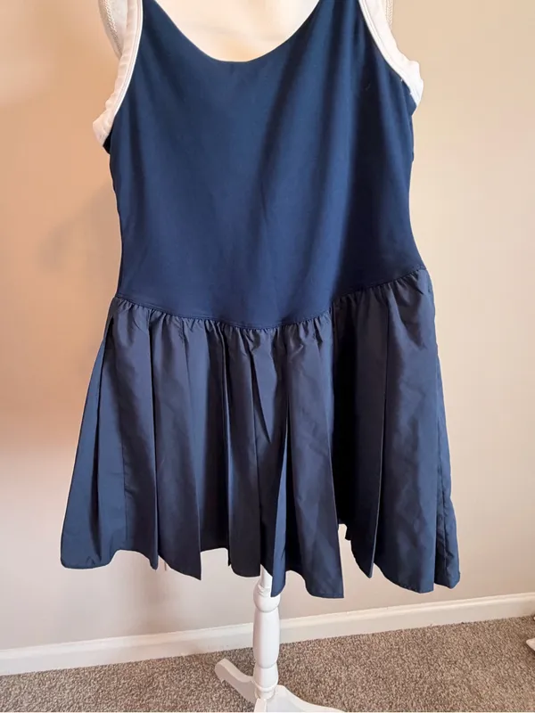Free People Movement Swing of Things Color block Tennis Dress size large NWOT - Image 11