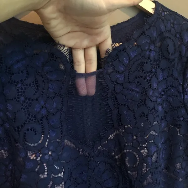 NWT J S‎ Collections Navy Lace Cocktail Dress Sz 2 - Image 7